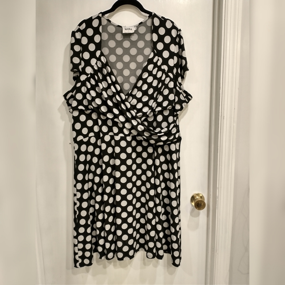Leota Black Polka Dot dress
